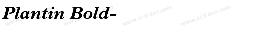 Plantin Bold字体转换